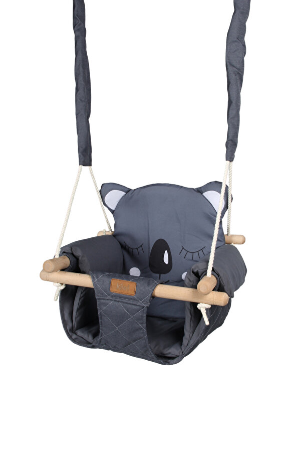 Kiwi Figürlü Ahşap Salıncak, Minderli, Bebek Salıncak, Ev Tipi Salıncak, Bahçe Çocuk Salıncak