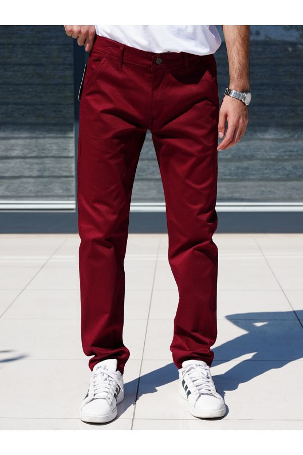 WKM-Men's Lycra Fabric Trousers with Regular Fit Cut 1
