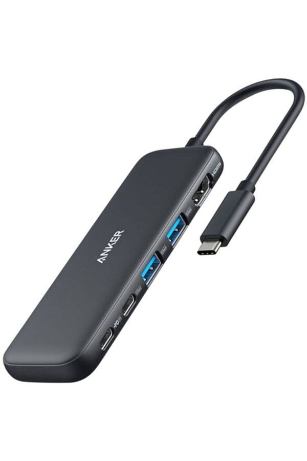 Anker-332 USB-C Hub (5-in-1)|5Gbps USB-C Data Port and 2 5Gbps USB-A Data Ports and for MacBook Pro 1
