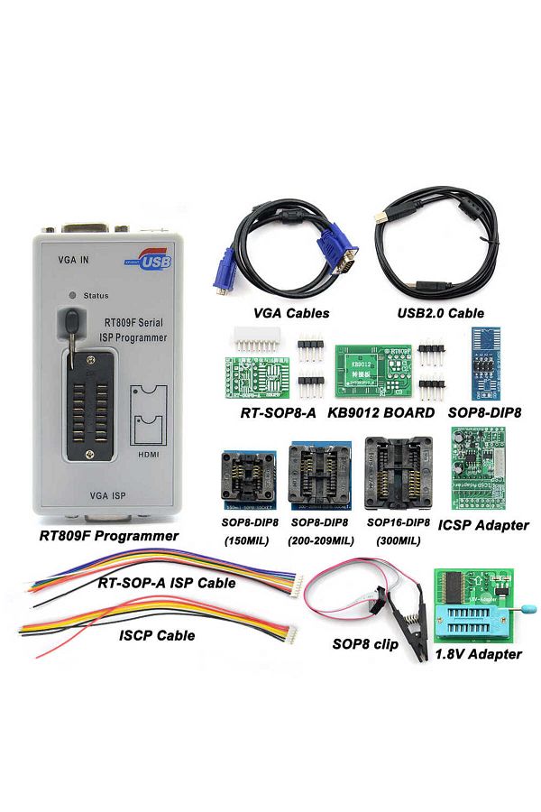 DESFREE-Rt809F Bios Machine Universal Programmer (with 11 Pieces Adapters) 1
