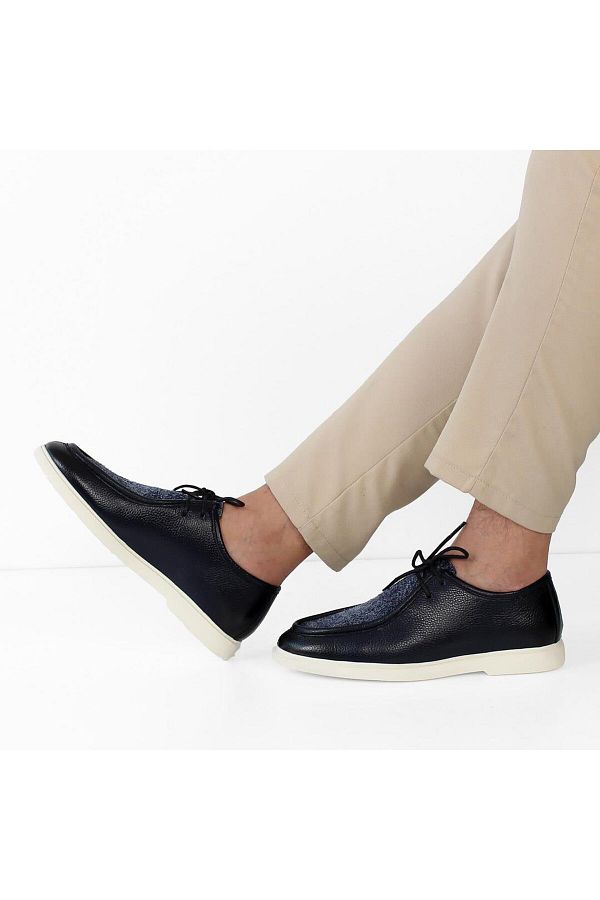 Celal Gültekin-Navy Blue Men's Shoes 064 1042-16536 1