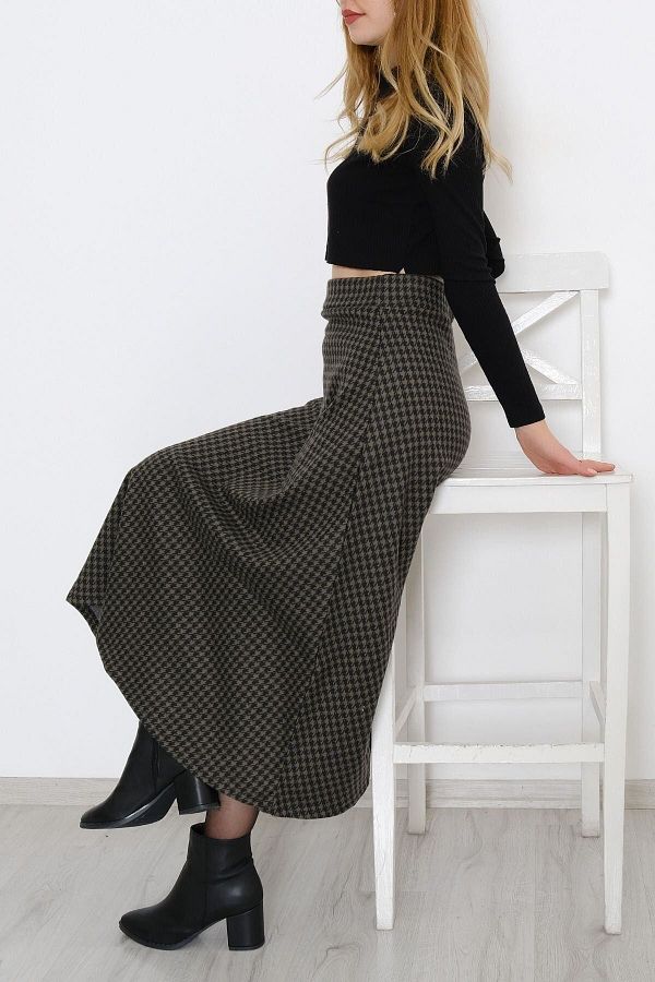 Long black khaki skirt new arrivals