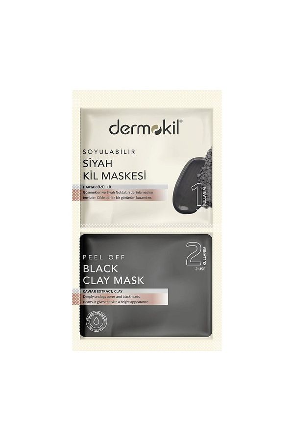 Dermokil-Peelable Black Clay Mask with Caviar Extract 2X7.5 ml 1