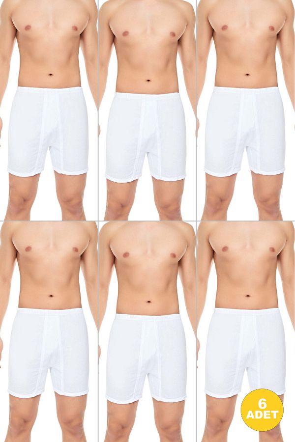 CENNETOĞLU-Men's Combed Cotton Long Panties with Legs 6 Pack 1
