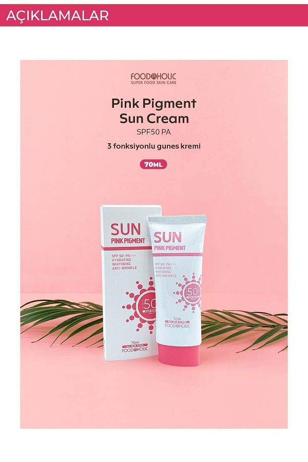 FOODAHOLIC-كريم الشمس Pink Power غير لزج بعامل حماية من الشمس SPF50 Pa Uva/UVB مع الأدينوزين 70 مل 1