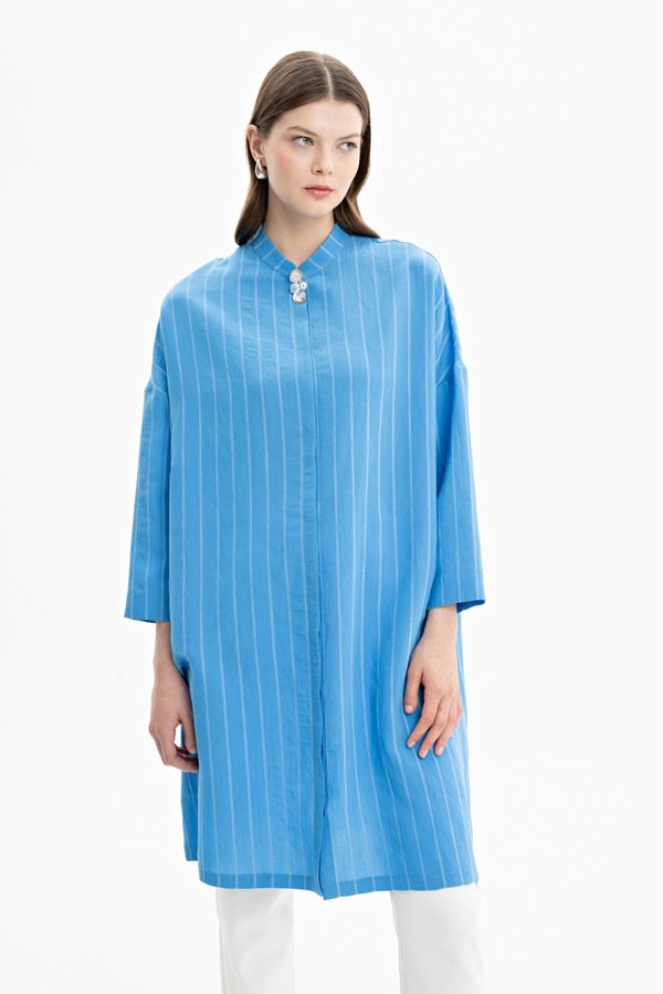 Aker-Comfortable Cut Striped Tunic 1