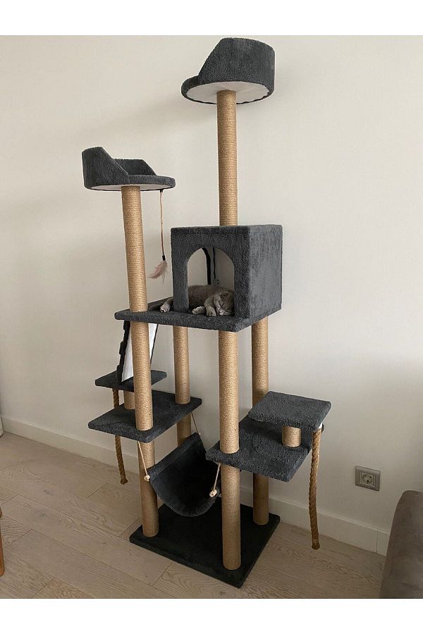 pethomealpi-- Castle Multi-Storey Nest Cat Scratching and Play Platform 1