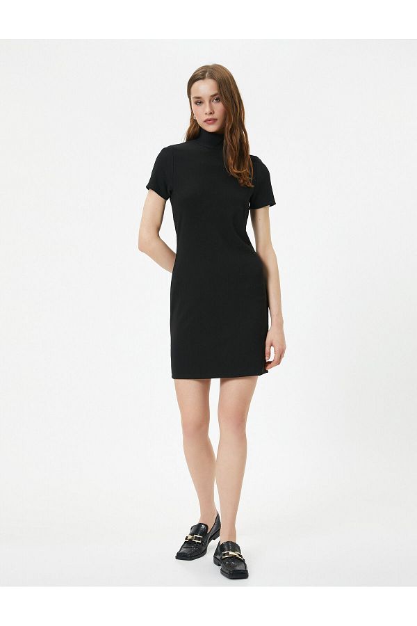 Koton Mini Dress Turtleneck Short Sleeve Trendyol