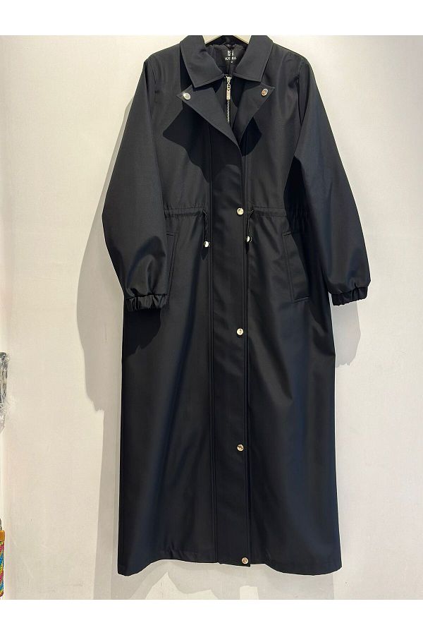 Kayra-Elastic Waist Drawstring Top Coat with Ankles 1