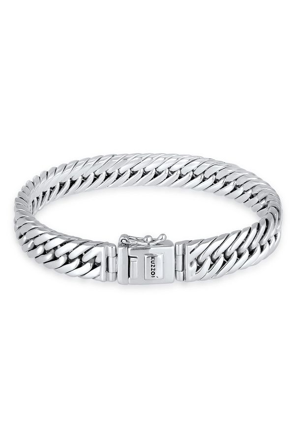 KUZZOI-Armband Unisex Gliederarmband Kastenverschluss 925 Silber 1