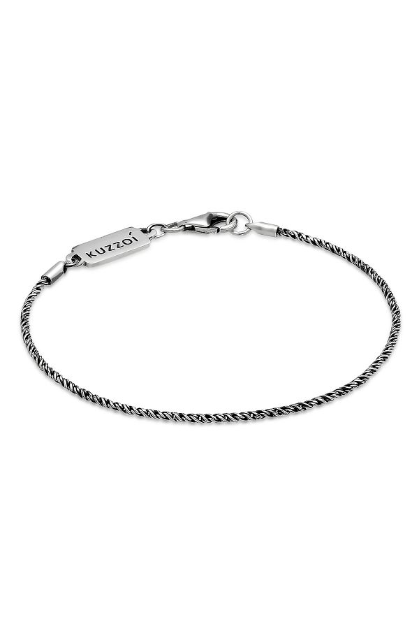 KUZZOI-Banda de braț Herren Basic - 925 Gedreht Kordelkette de argint 1