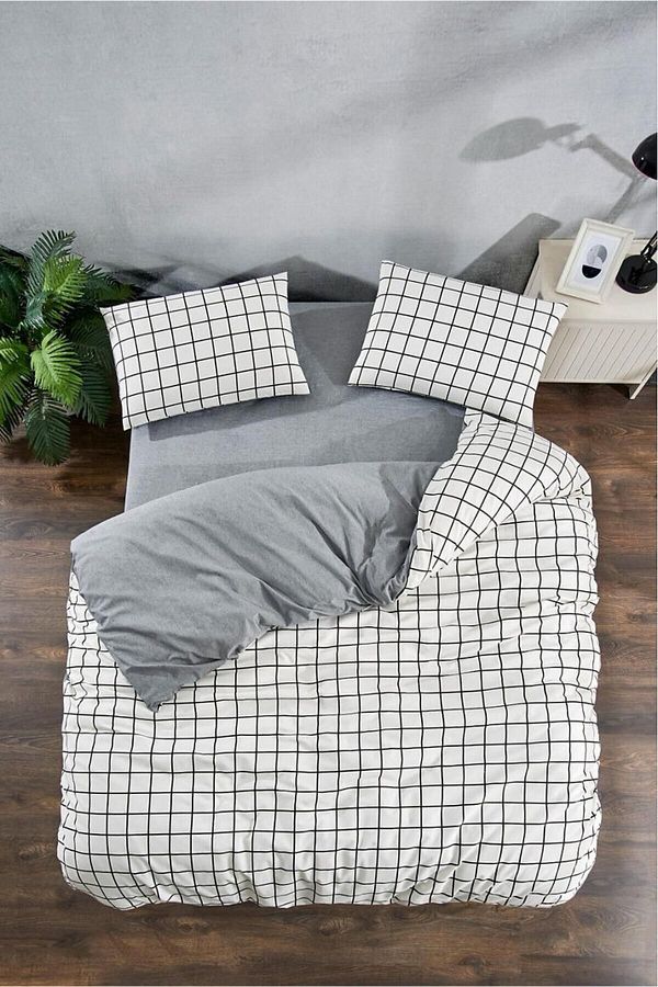 INTER Z-Square Patterned Single Duvet Cover Set - Without Sheets 1
