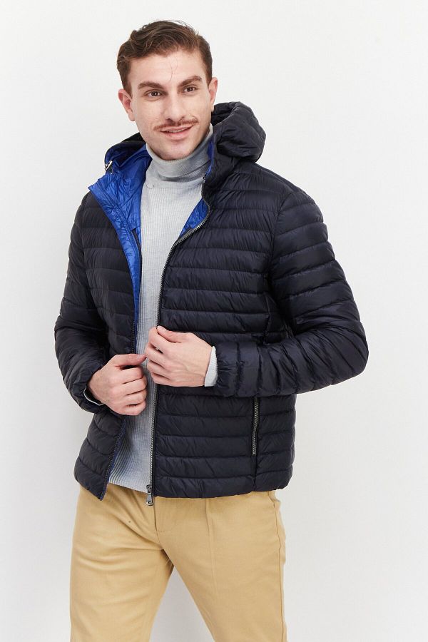 Geox Men Sportswear Fit Quilted Puffer Jacket Navy Blue Trendyol