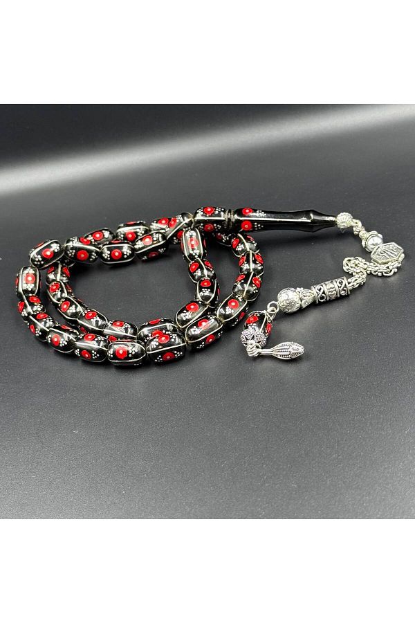 HicazTesbihcilik-Red Coral Rosary - Hcz-Model Vfrt 1
