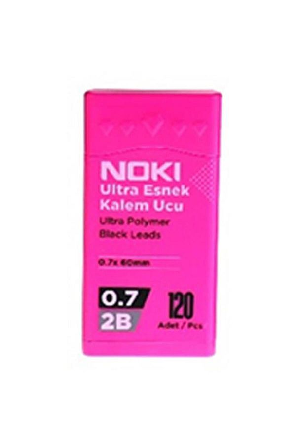 Noki-طرف قلم فائق المرونة 0.7 مم 2B أسود 120 قطعة وردي 1 قطعة 0.7 طرف 120 قطعة أنبوب كتابة مرنة ناعمة 0.7x60 1