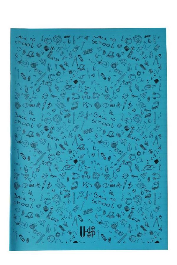 Artlantis-40 Sheets Checkered Notebook Plastic Cover A-4 1 Piece PP Cover Large Size Checkered Notebook 40 Pages A4 Pattern 1