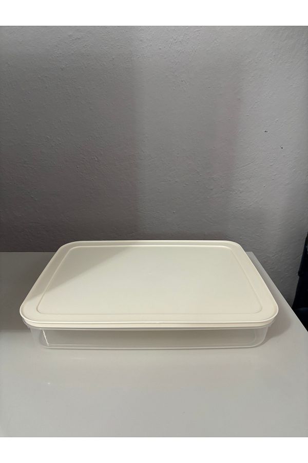 SEVEN7-Cream Color Storage Container - 32X24X4Cm 1