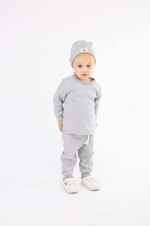 BABYSİ KİDS CLUB Fitilli Pamuk Bereli 3'l ü Takım Bebek Ve Çocuk Giyim