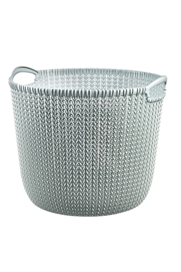 CURVER-,Knit,Large Round Basket,with 2 hand,30L,Dark Gray Color 1