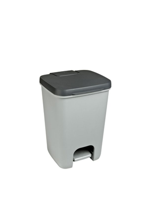 CURVER-,Essentials,Small Garbage Bin,Cover with Pedal,20L,Gray Color. 1