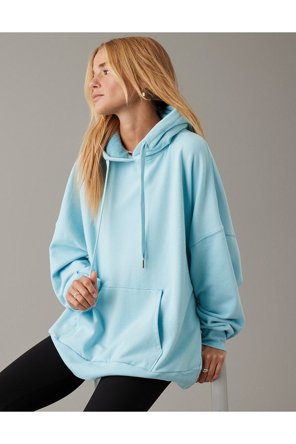 Light blue american eagle hoodie sale