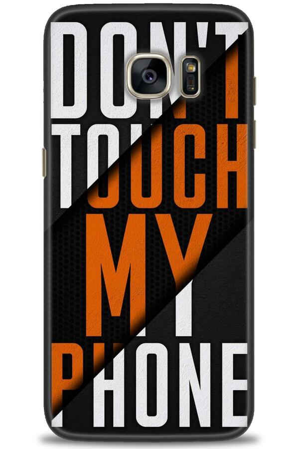 MRCİLETİSİM-Samsung Galaxy S7 Edge Case Hd Printed Case - Dont Touch 1