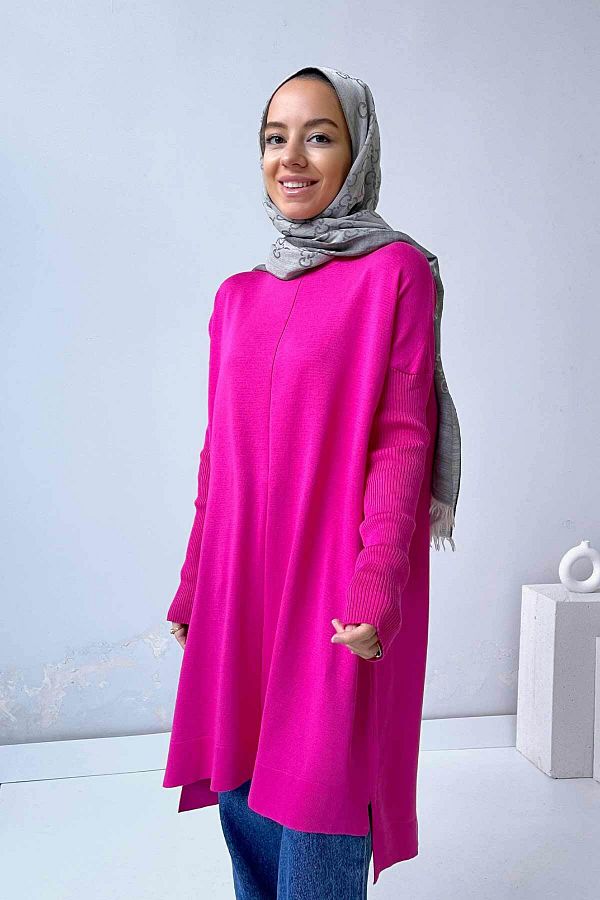 Ka Hijab-Mira Mercerized Hijab Tunic - Φούξια 1