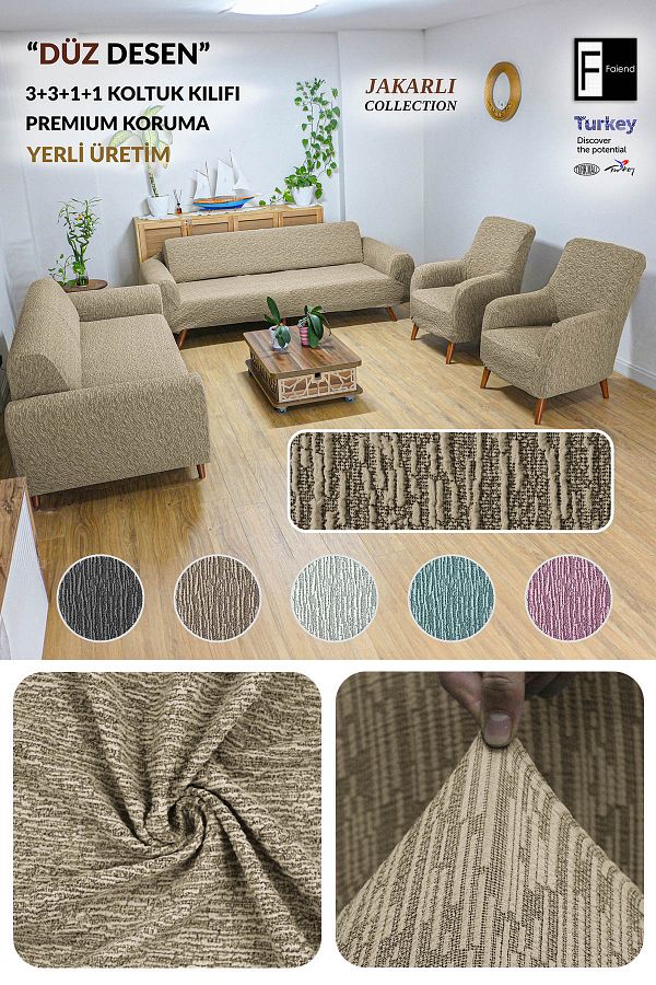 Faiend-Jacquard 3 3 1 1 Husa de canapea elastica| Husa de canapea elastica| husa scaun Set 1