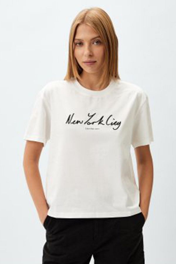 Calvin Klein Nyc Relaxed Ck Embroidered T Shirt Trendyol
