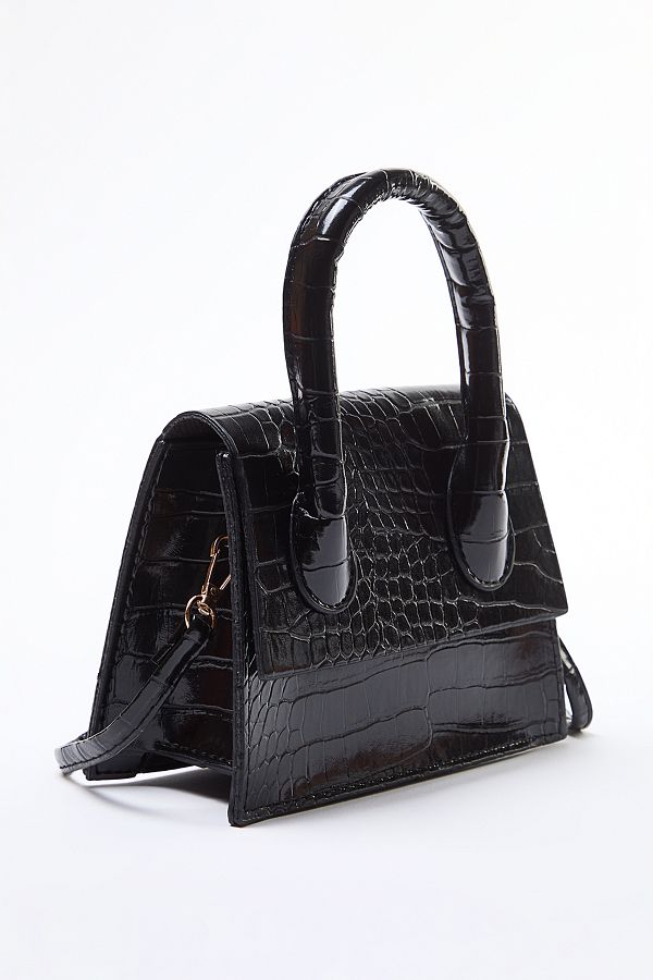 TRENDYOL SHOES-Schwarze strukturierte Damen-Mini-City-Tasche mit Kreuzriemen TWOAW25OC00000 1