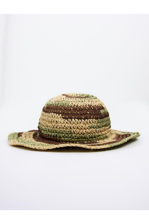 Jimmy Key-Ethnic Patterned Straw Hat - Mixed 1