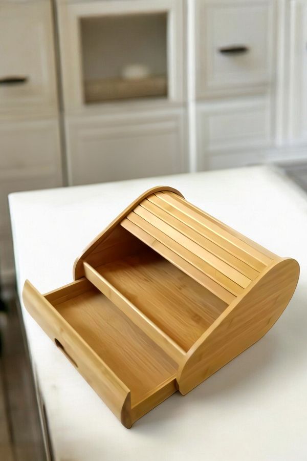 Digithome-2 Compartments Automatic Lid Bread Box – Bme3533 1