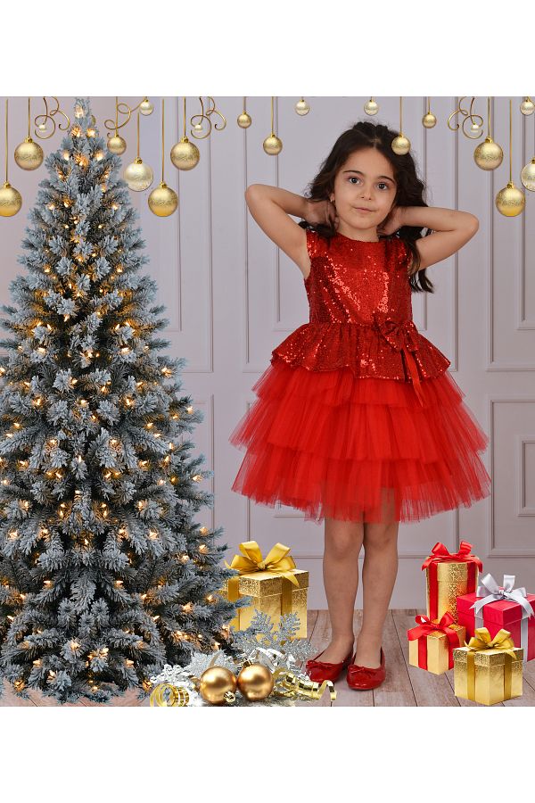 DAFİTO KİDS-rochie de revelion cu paiete 1