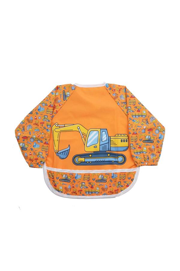 Bebelop Desenli Karakter Baskılı Kollu Giydirilebilir Bebek Mama Önlüğü