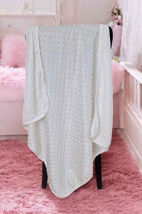 Lui Baby Nohut Bebek Battaniyesi Pamuklu Tek Kat Mevsimlik Ince Beyaz