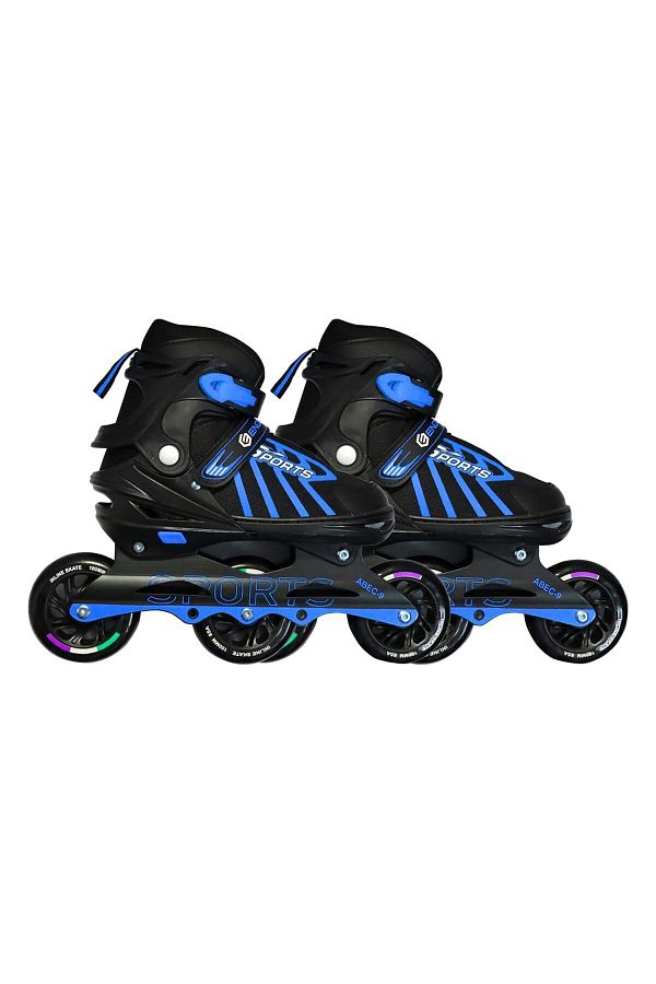 Endless-Inline Adjustable Skates | Large Size 39-43 Eur | Blue | 100 Mm Pu Wheels 1