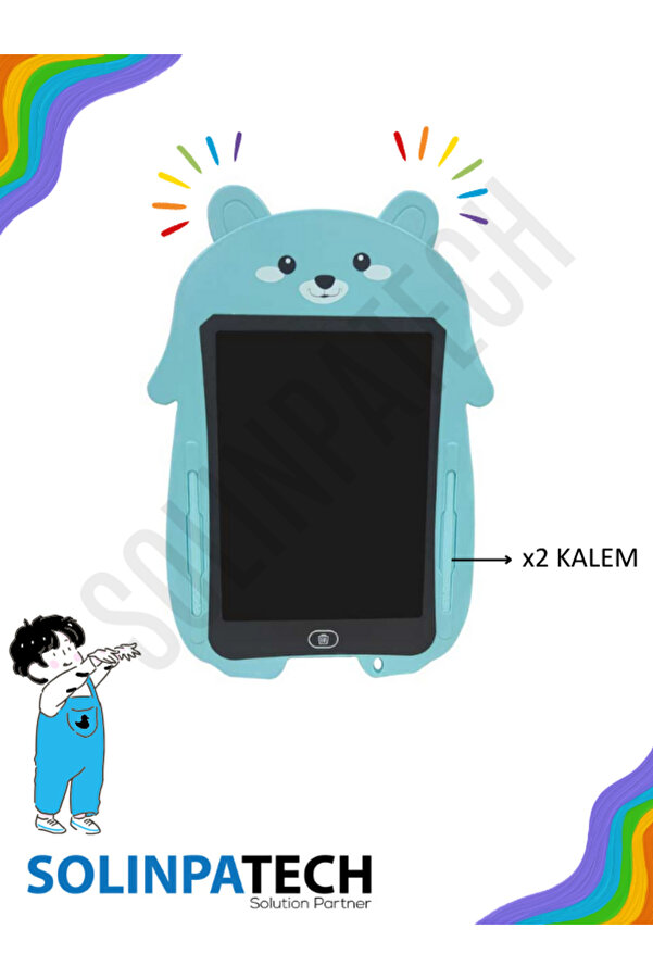 SolinpaTech Mavi Panda Ekranlı 8.5 Inç Lcd Yazı Ve Çizim Tahtası