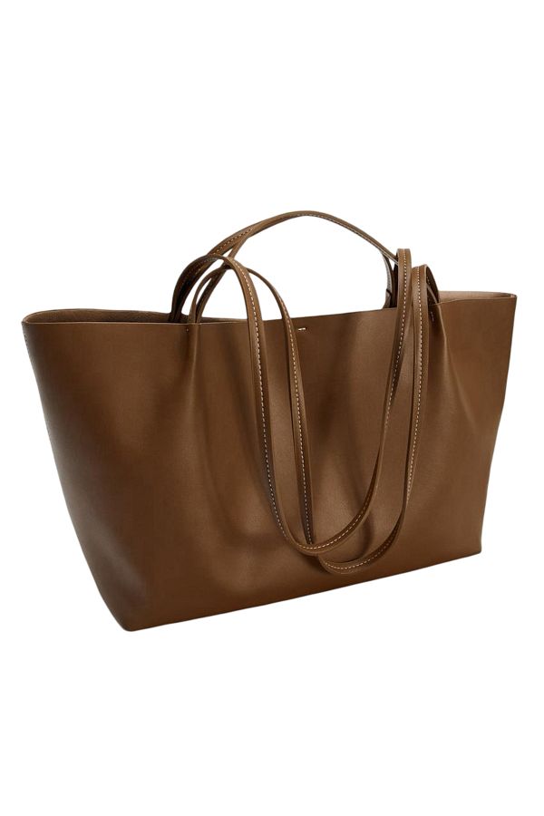 Zara Women's Shoulder Messenger Bag with Buckle Tote- Trendyol
