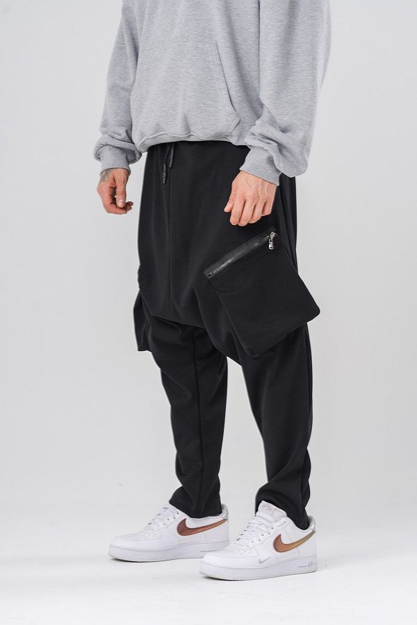 go gang own-Poor Bohemian Shalwar with Front Pocket and Elastic Waist Detail 1