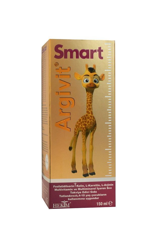 Argivit-Smart Phosphatidilcerin, Colin, Multivitamin and Multi Mineral Syrup 150 ml - Orange Vanilla Flavor 1