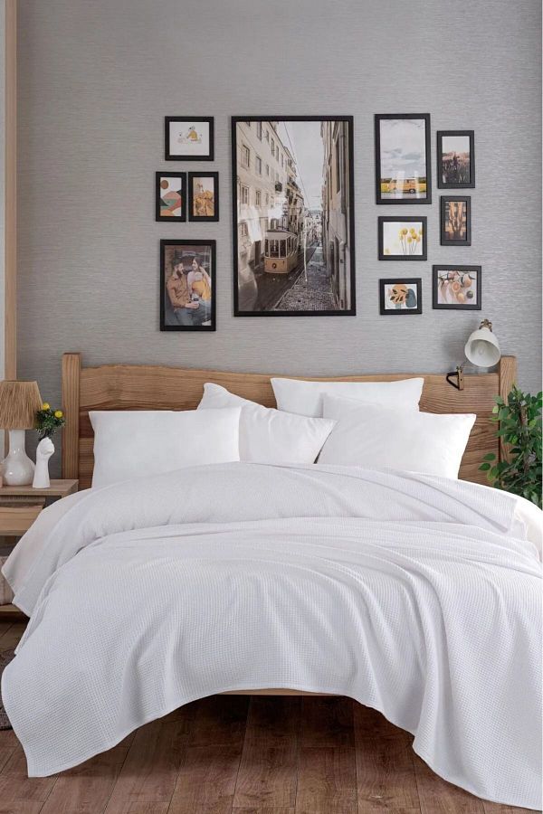 Eponj Home-Ecocel Pike Double Blanket - 200x230cm White Sister 1