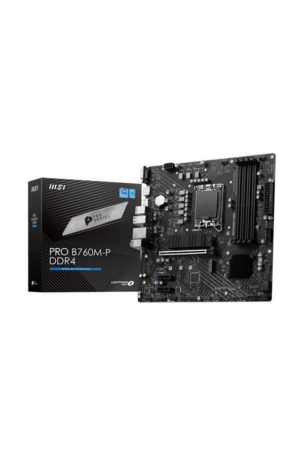 MSI-Pro B760m-p Ddr4 Hdmi Dp Pcıe 16x V4.0 1700p Matx 1
