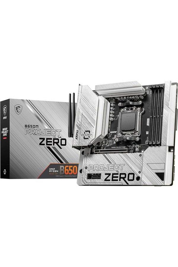 MSI-B650M Project Zero Wifi-6E Ddr5 Hdmi-Dp Pcie 4.0 Am5 Matx 1