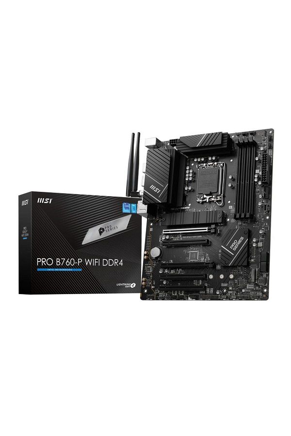 MSI-MSI PRO B760-P WIFI DDR4 Intel B760 Socket 1700 DDR4 5333(OC)MHz ATX Gaming Motherboard 1