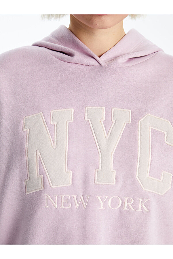 LC Waikiki Lcwk Embroidered Oversize Women's Thick Hoodie- Trendyol