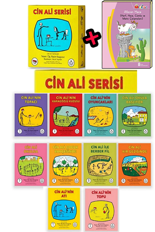 Ata Yayıncılık Cin Ali Hikaye Seti 10 Kitap 1.sınıf Rengarenk Hece Kitabı Seti