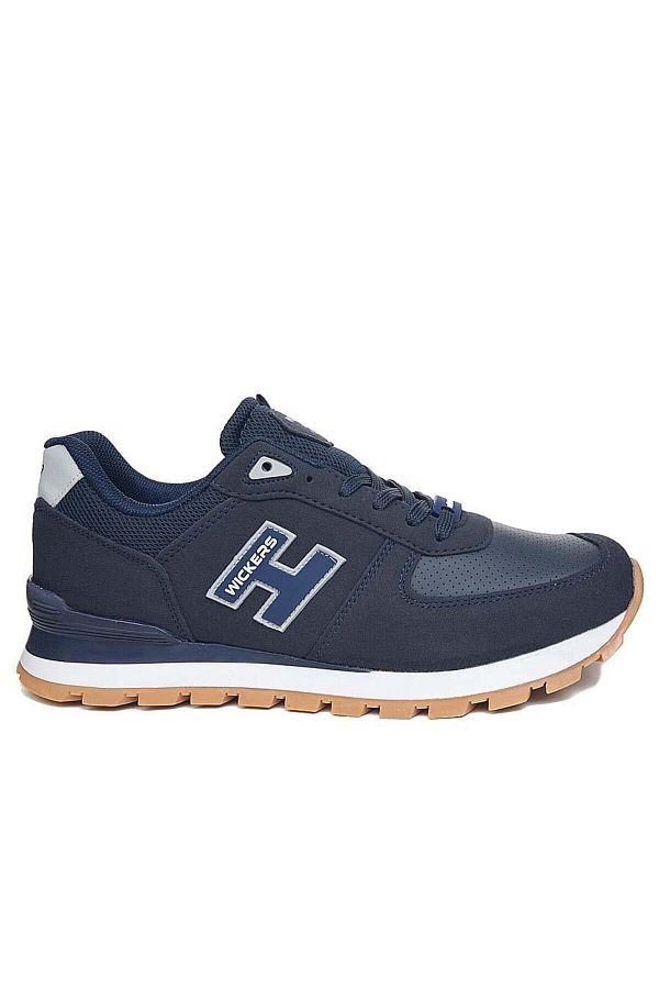 Wickers-2558 Pantofi sport ortopedici casual pentru bărbați, albastru/alb 1