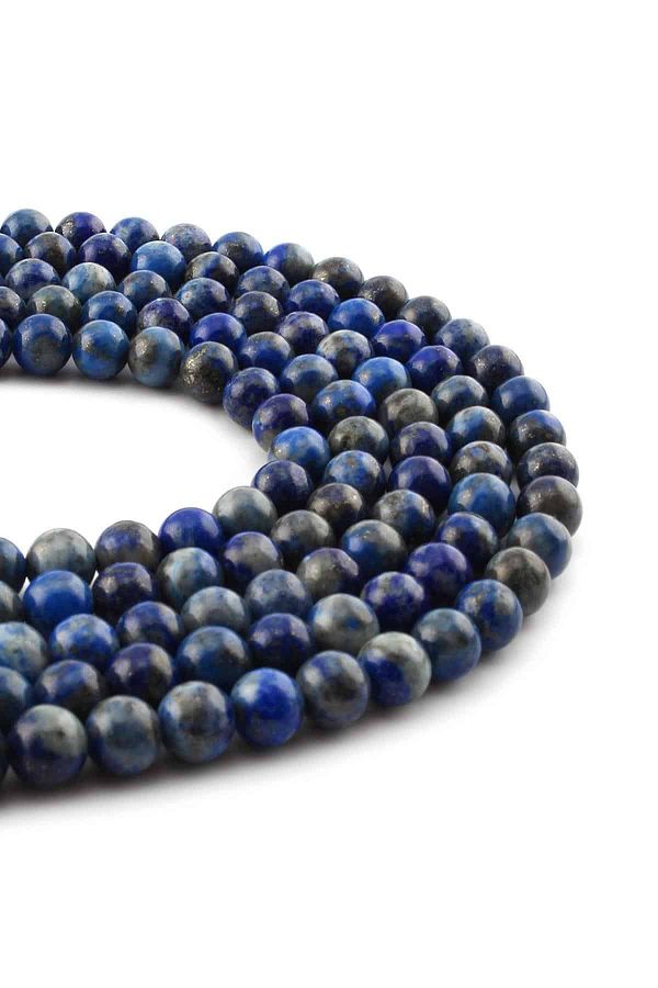 Uçar Doğaltaş-Shiny Lapis Lazuli - 6mm String Natural Stone Globe 1