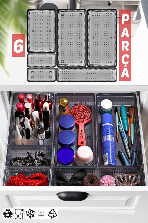 Nandy Home-Organizator de sertare din 6 piese, set de organizatoare 1