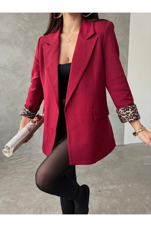 Moda İkra-Leopard Print Blazer Jacket Inside 1